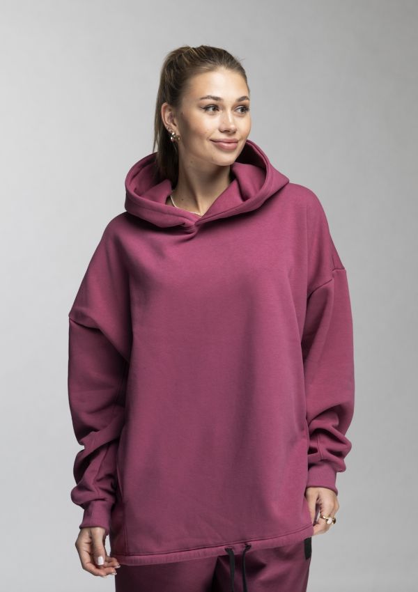 Flow Hoodie tmavě malinová